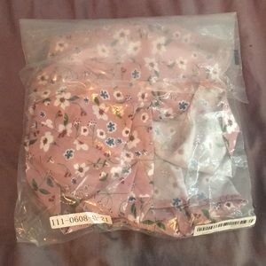 SHEIN disty pink floral skirt NWT